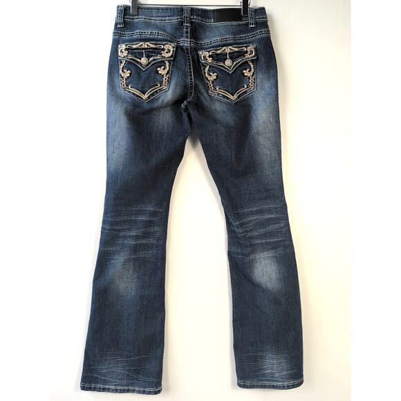 Shyanne Anne Bootcut Jeans Women's 28 Short Mid Rise Embellished Embroidered - Picture 4 of 15